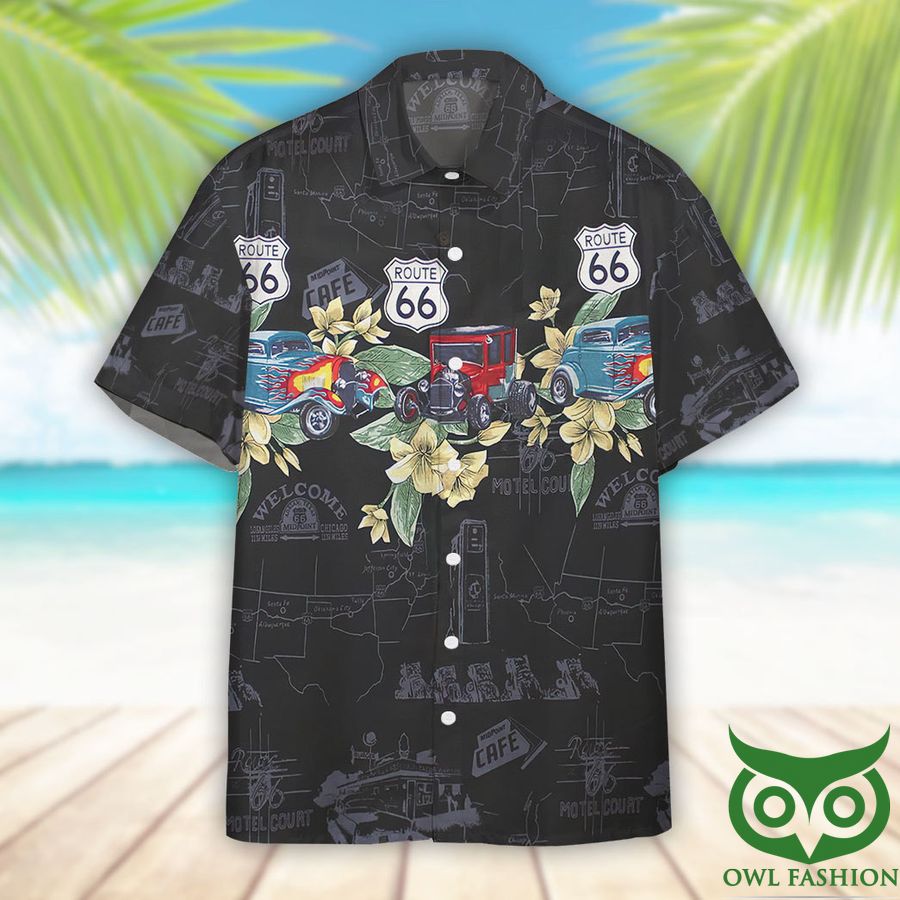 3D AOP Vintage Route 66 New Rods Custom Hawaiian Shirt – Meteew