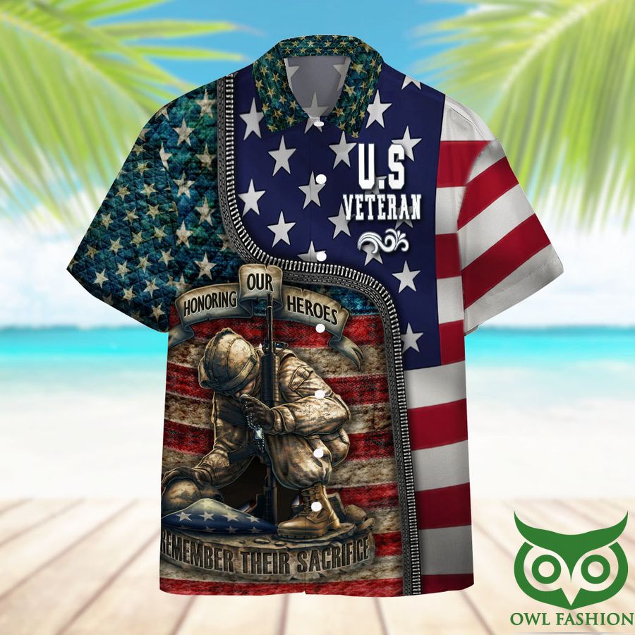 3D Memorial Day Honoring Our Heroes Custom Hawaiian Shirt - Meteew