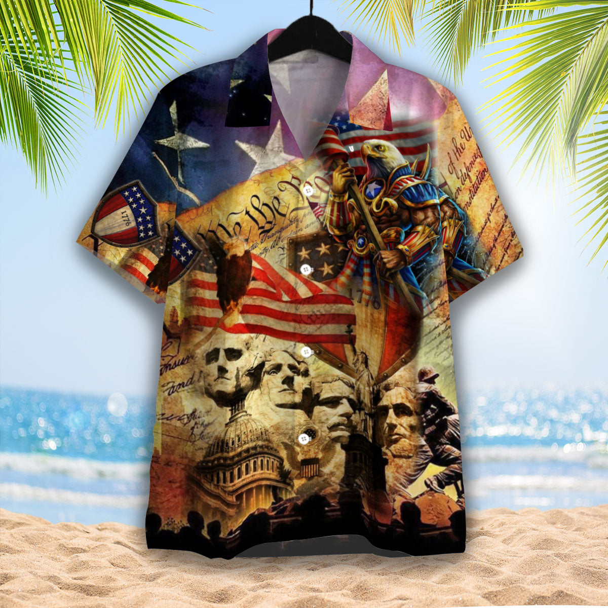 4th Of July My Patriotic Heart Beats Independence Day Hawaiian Shirt ...