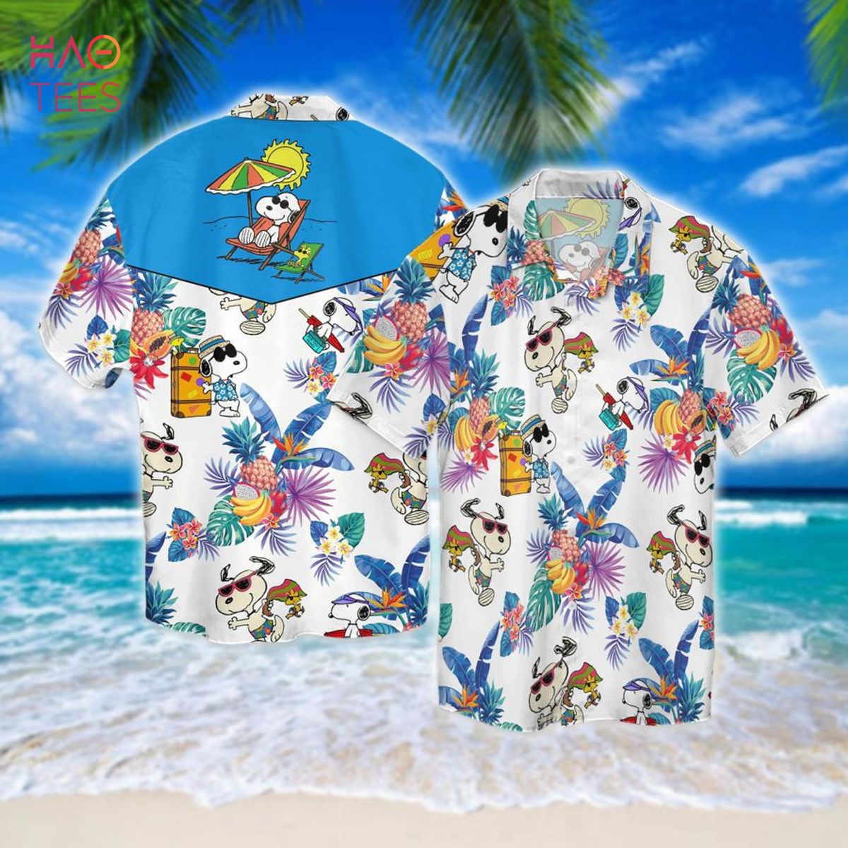 Peanuts Snoopy Gifts Snoopy Tropical Hawaiian Shirt - Meteew