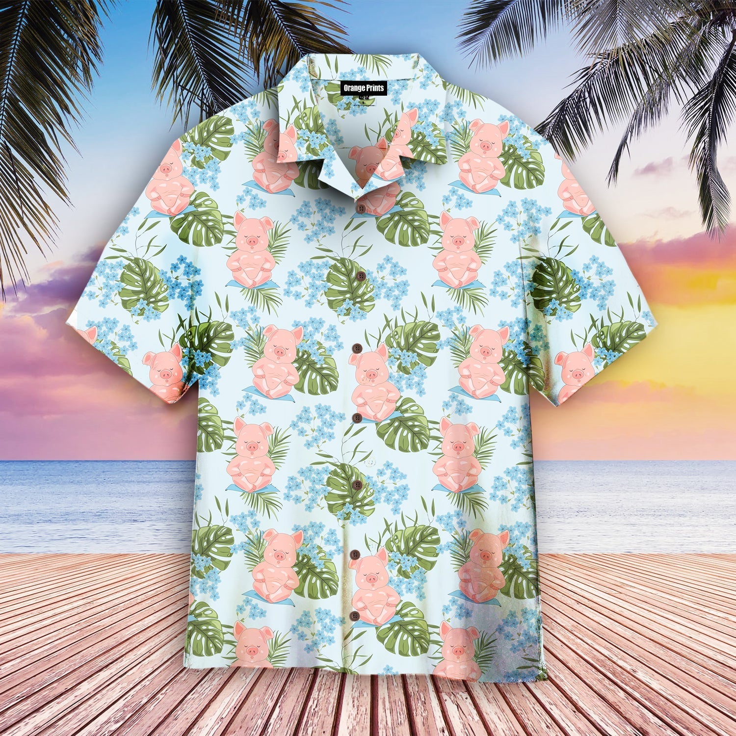 Aesthetic Tropical Pig Hawaiian Shirt For Men & Women WT6510 - Meteew