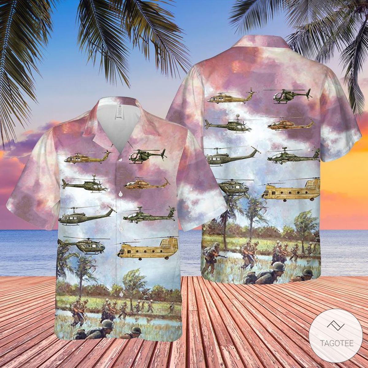 Army Aviation Rotary Aircraft Hawaiian Shirts For Men’s and Women’s ...