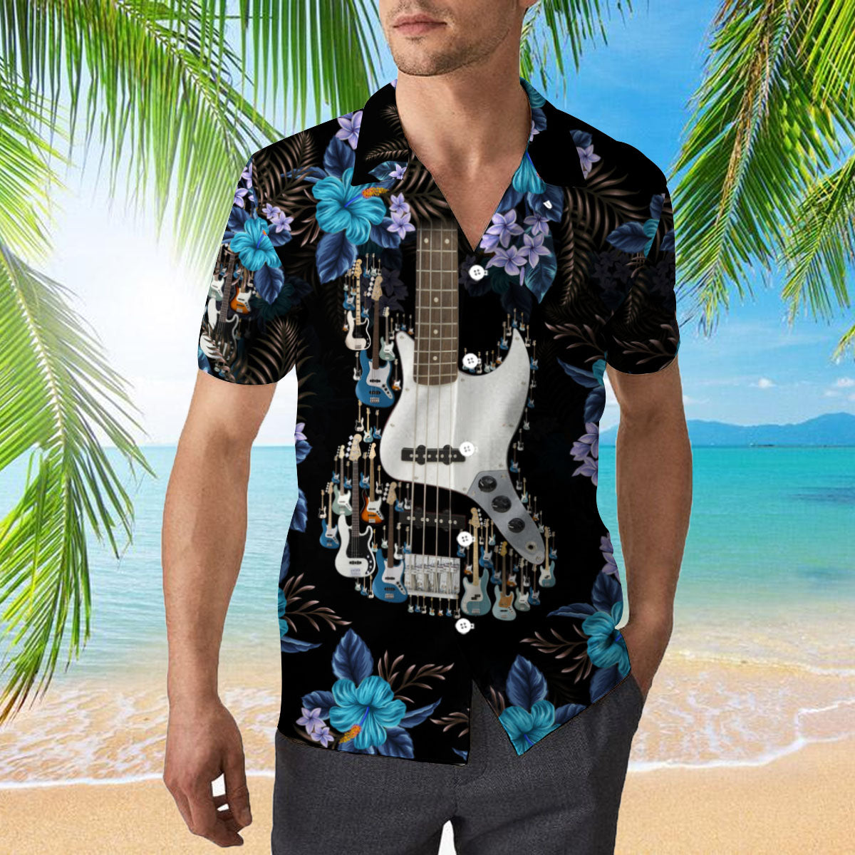 Bass Guitar Hawaiian Shirt For Men & Women HW1665 - Meteew
