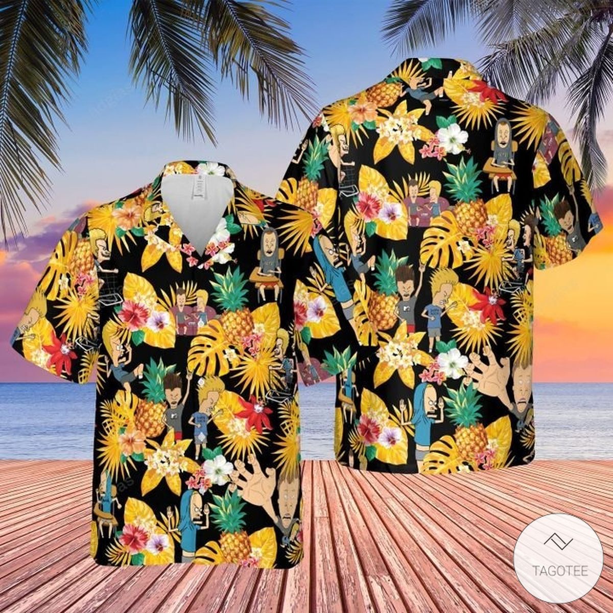 Beavis And Butt-head Tropical Hawaiian Shirts For Men’s and Women’s ...