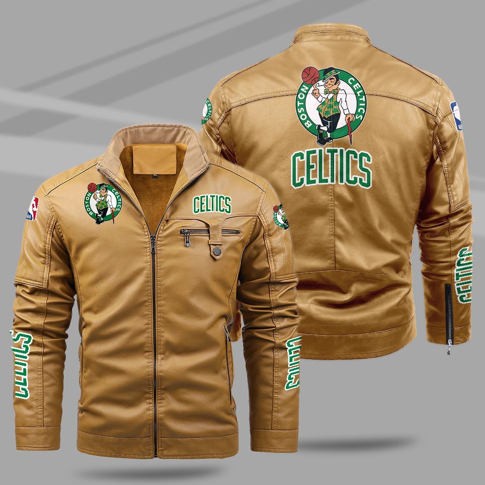 Boston Celtics 2DE0208 NBA Fleece Leather Jacket – Meteew