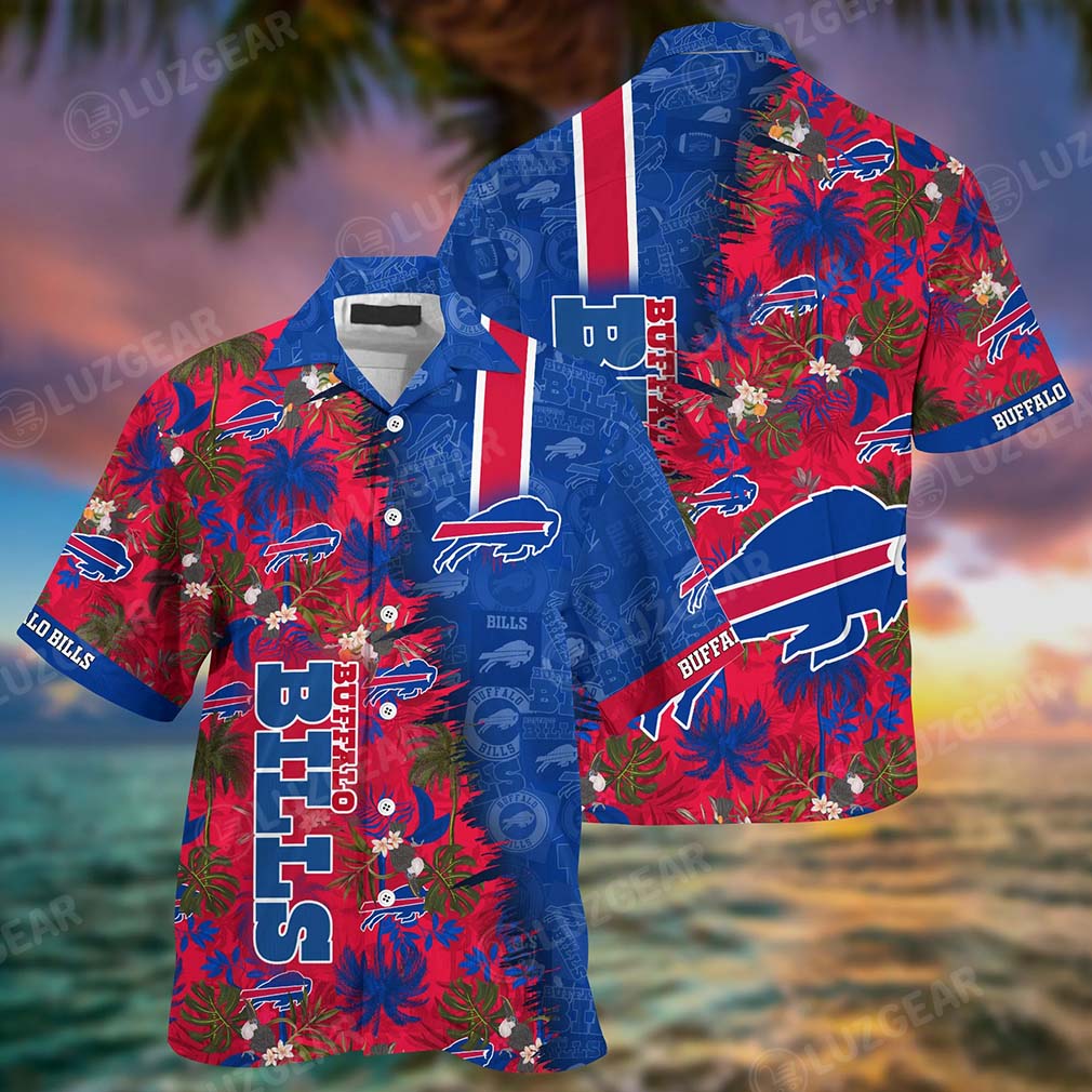Buffalo Bills NFL Team Football Beach Shirt Summer Button Down Hawaiian ...