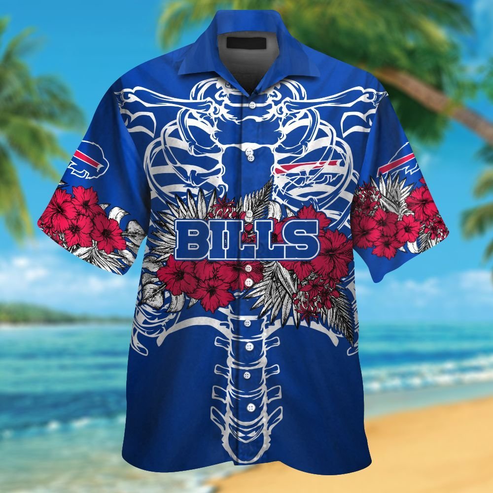 Buffalo Bills Short Sleeve Button Up Tropical Aloha Hawaiian Shirts For ...