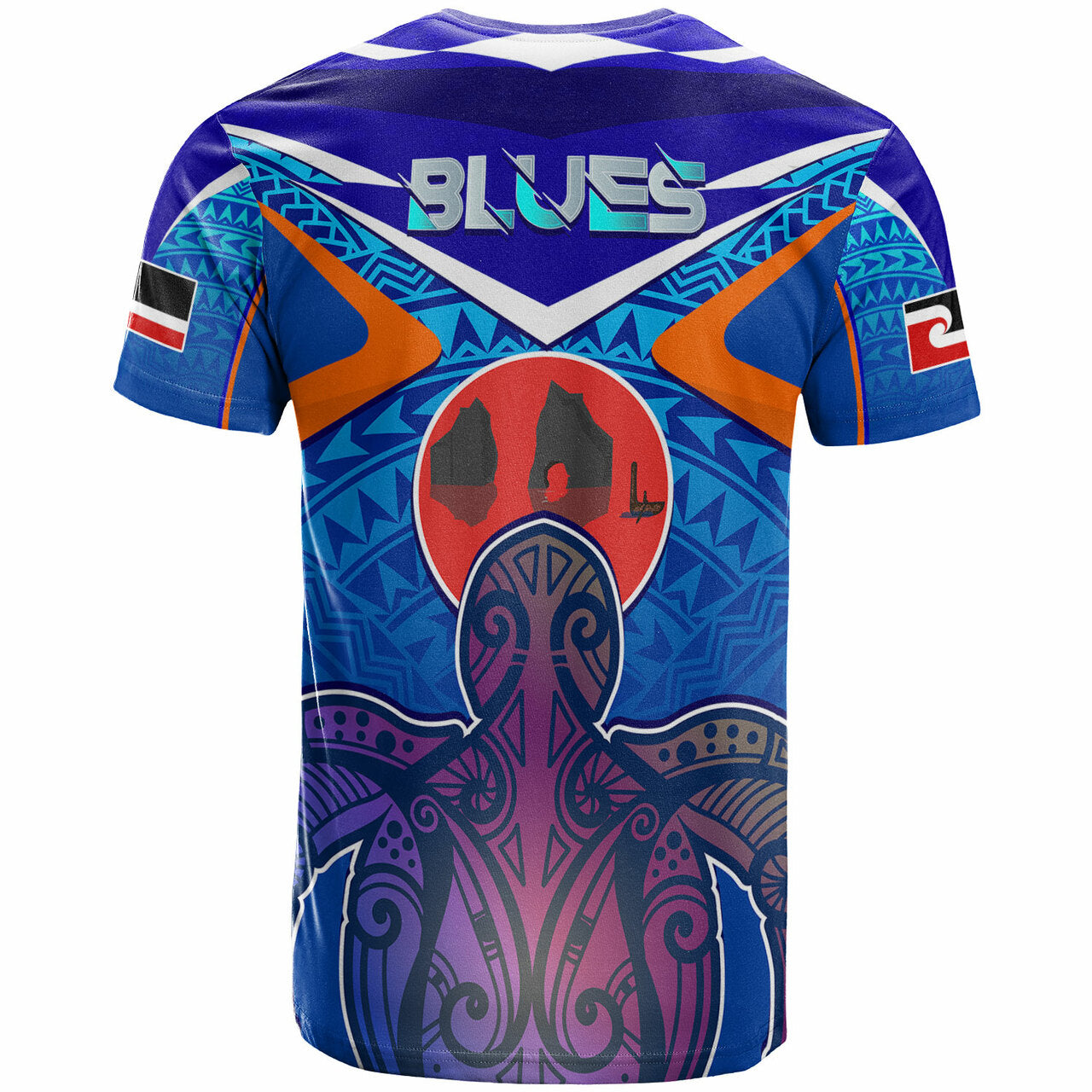 Buy Blues Rugby Custom Polynesian T-Shirt – Auckland Blues Rugby With ...