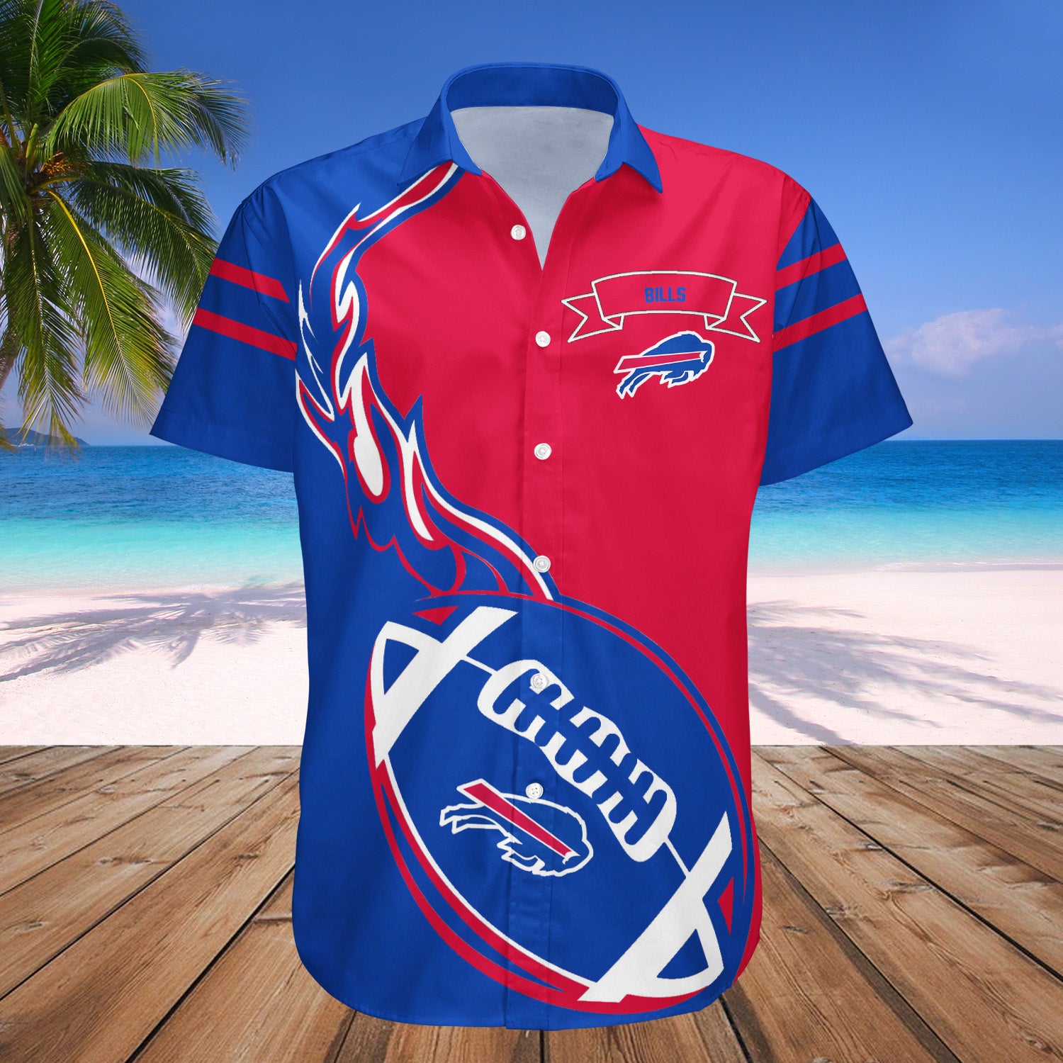 Buy Buffalo Bills Hawaii Shirt Flame Ball NFL Meteew