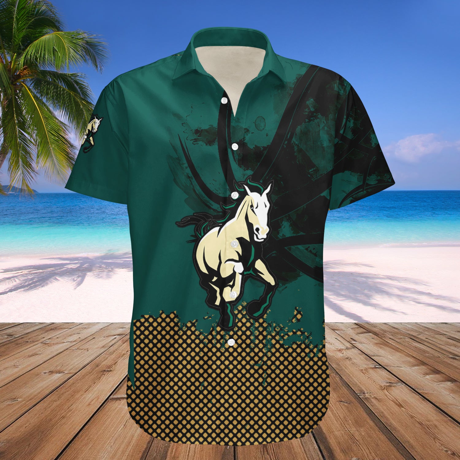 Buy Cal Poly Mustangs Hawaii Shirt Basketball Net Grunge Pattern- NCAA ...