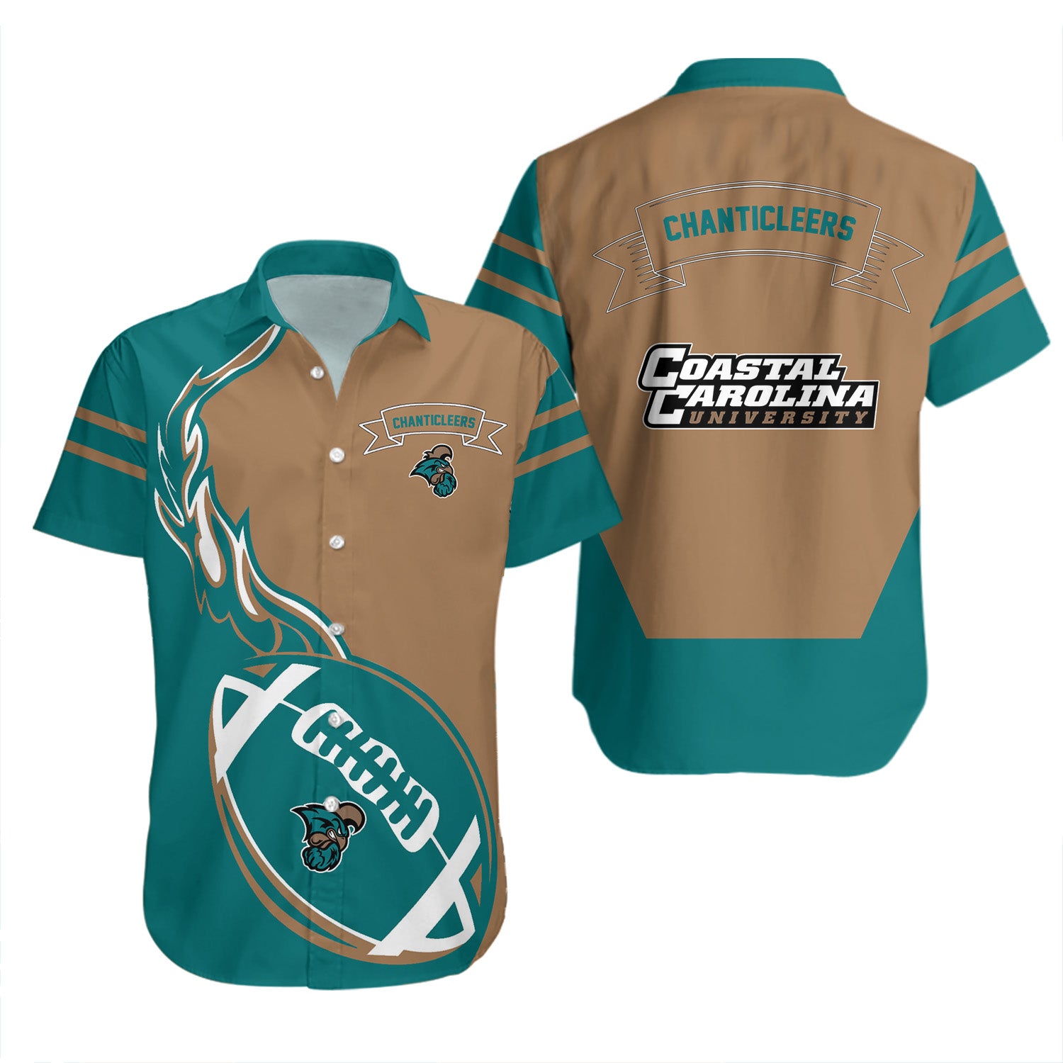Buy Coastal Carolina Chanticleers Hawaii Shirt Flame Ball – NCAA – Meteew