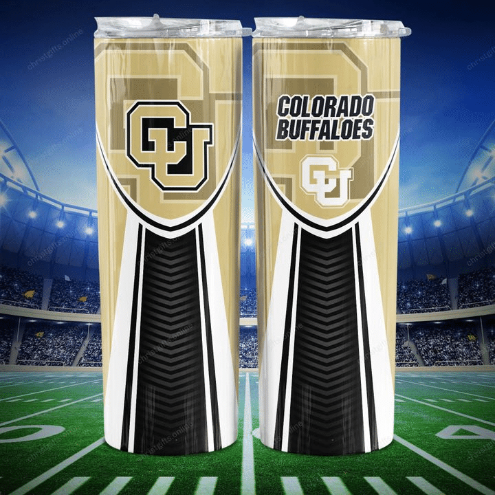 Colorado Buffaloes Ncaa Skinny Glitter Tumbler 2022 Football Team Meteew 2230