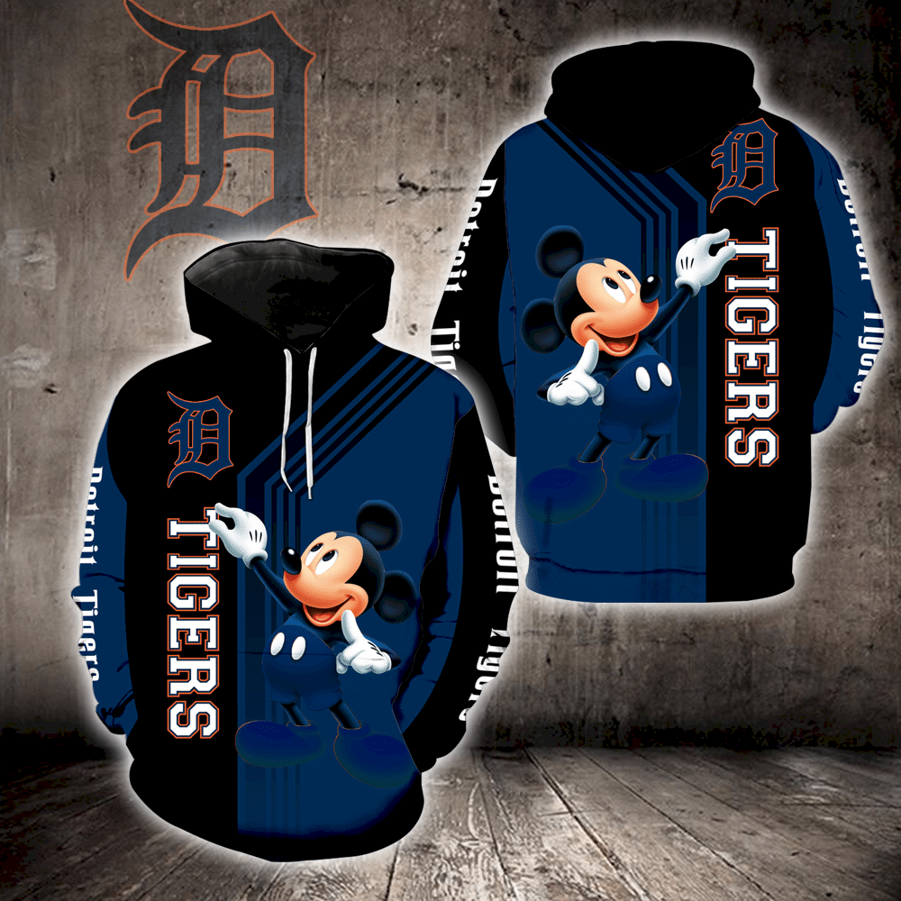 Buy Detroit Tigers Mickey Mouse New Full All Over Print K1382 Hoodie ...