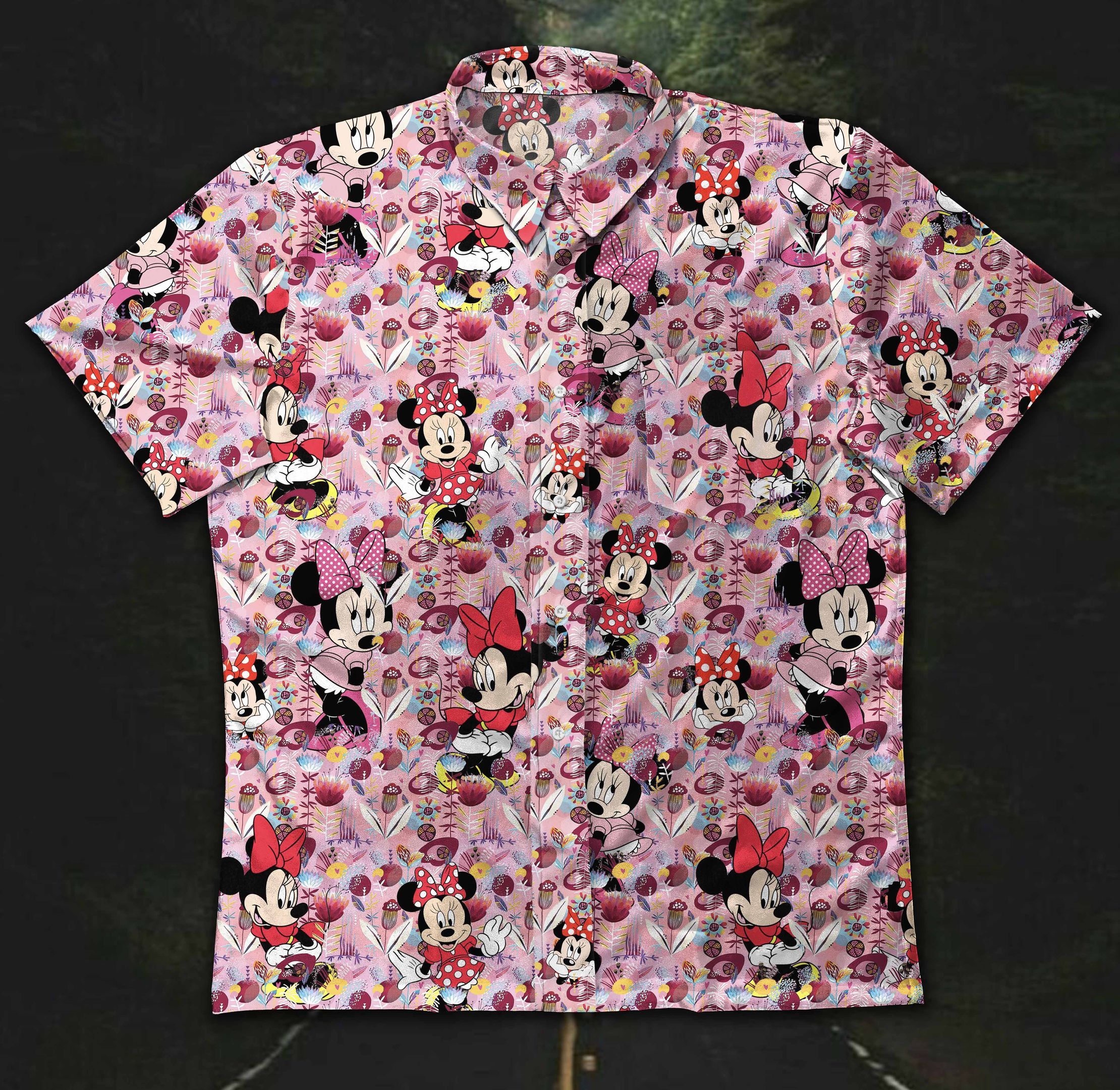 Buy Hawaii Shirt Disney Mini Mouse Vintage Cotton Hawaiian Shirt ...