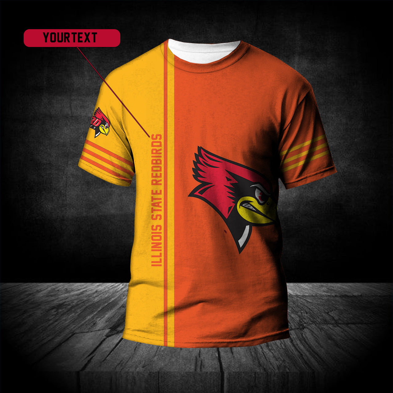 Buy Illinois State Redbirds T-Shirt Half Style Custom - NCAA - Meteew