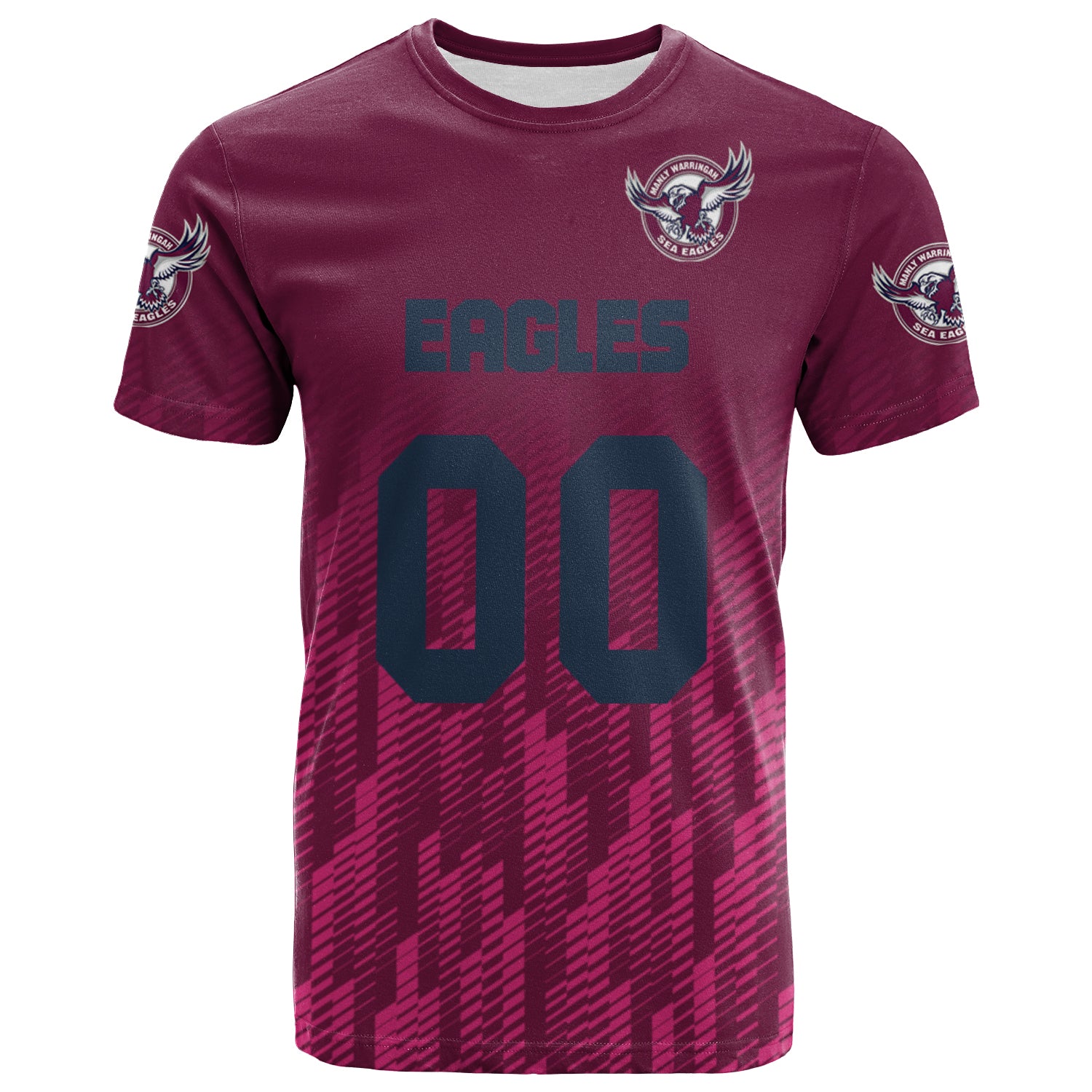 Buy Manly Warringah Sea Eagles T-Shirt Logo Sport Ombre - NRL - Meteew