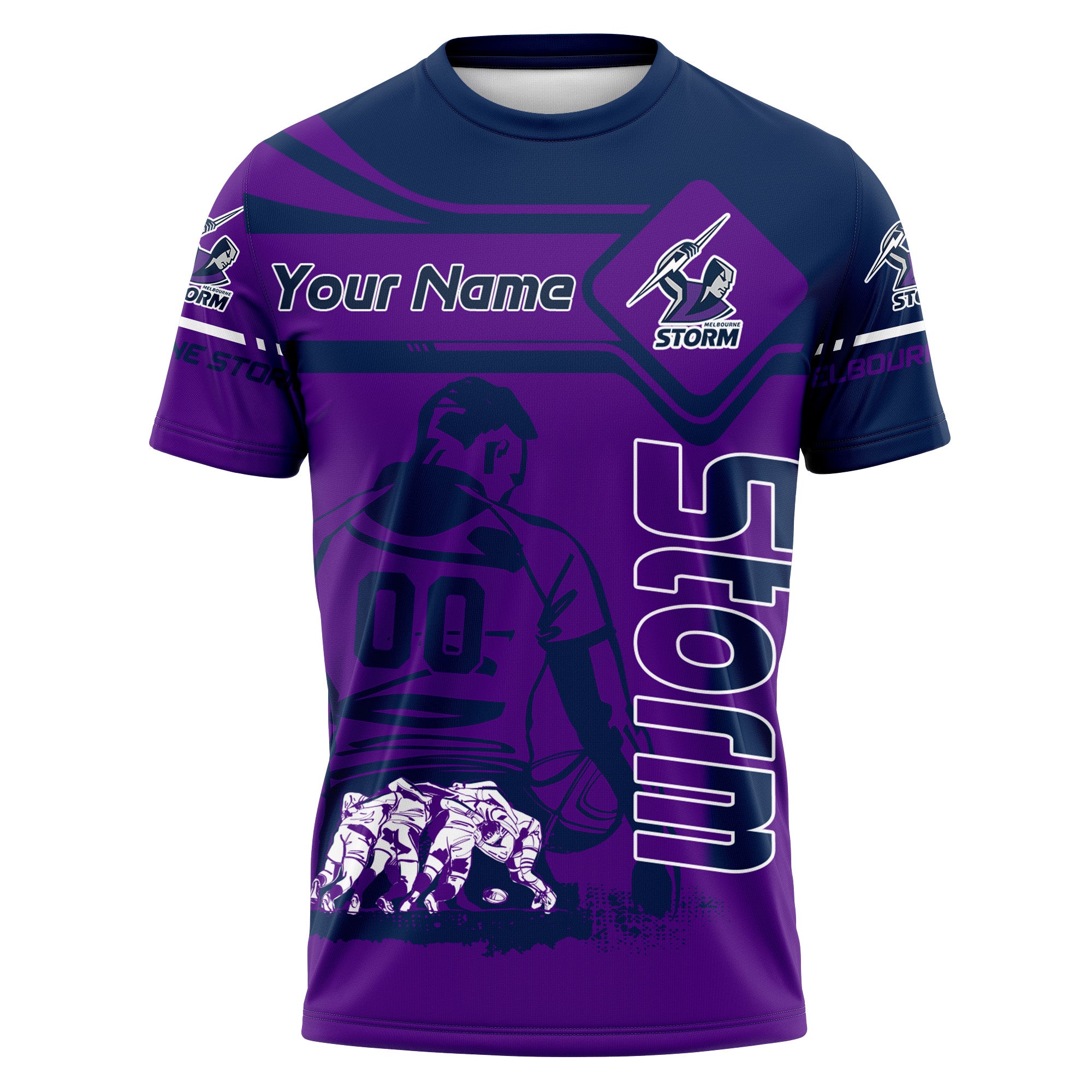 Buy Melbourne Storm T-shirt Personalized Pentagon Style- NRL – Meteew