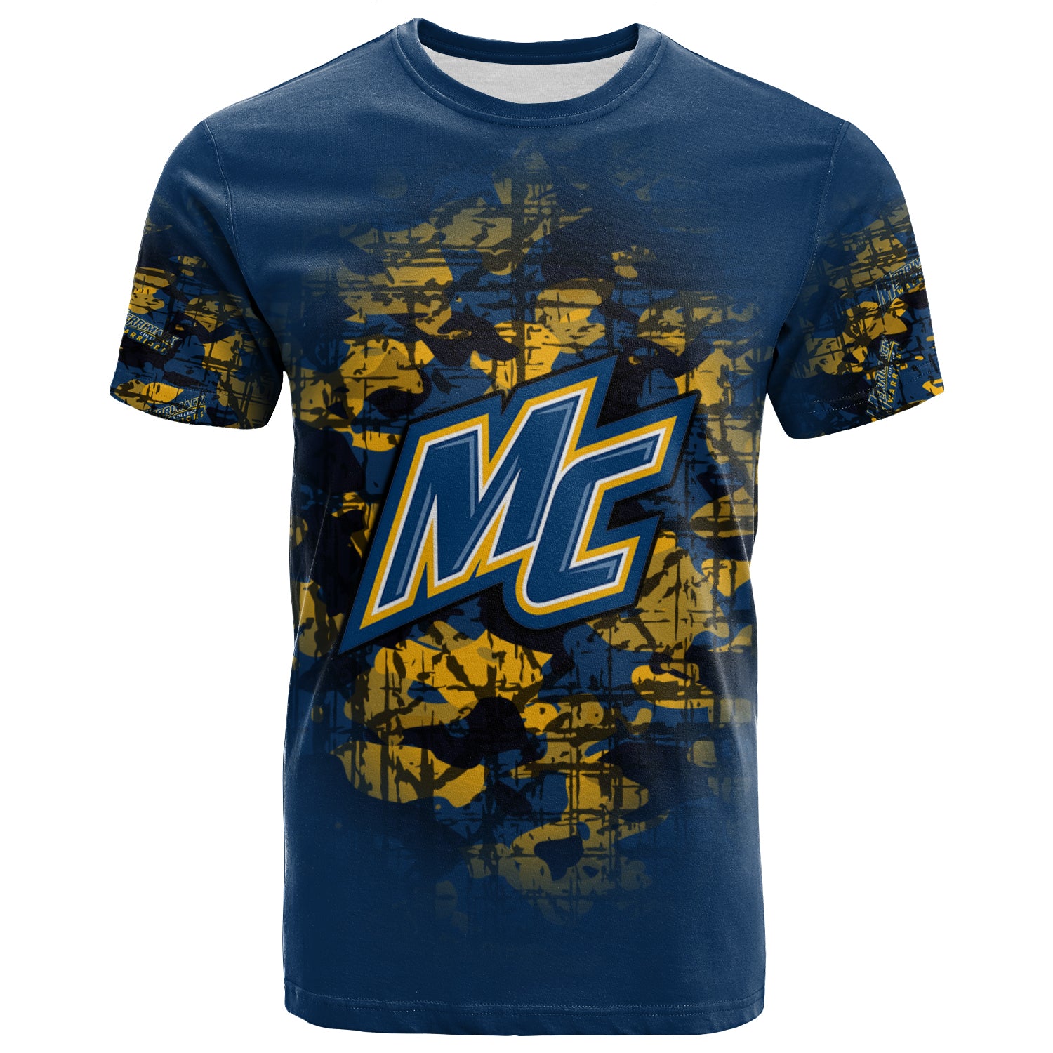 Buy Merrimack Warriors T-shirt Camouflage Vintage - NCAA - Meteew