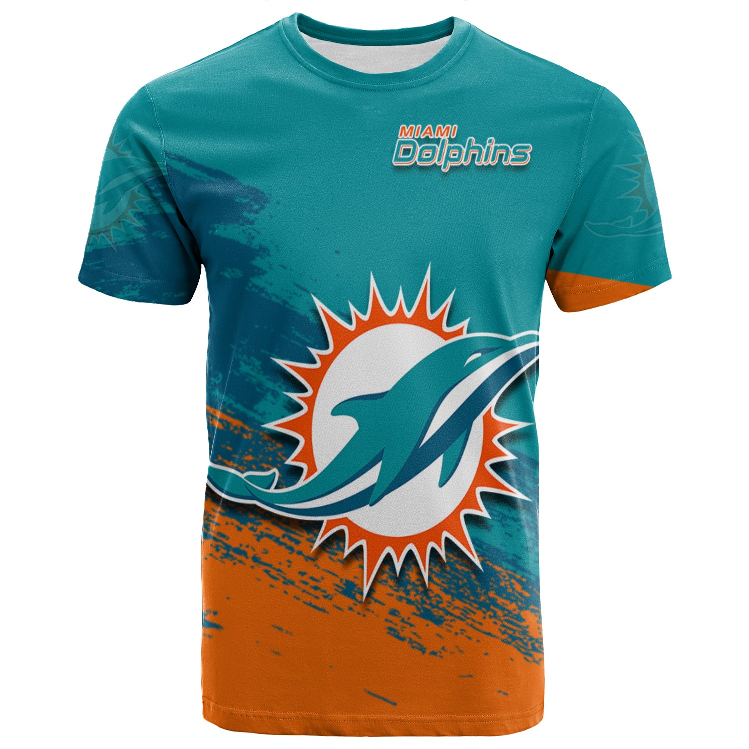 Buy Miami Dolphins T Shirt Grunge Style Hot Trending - NFL - Meteew