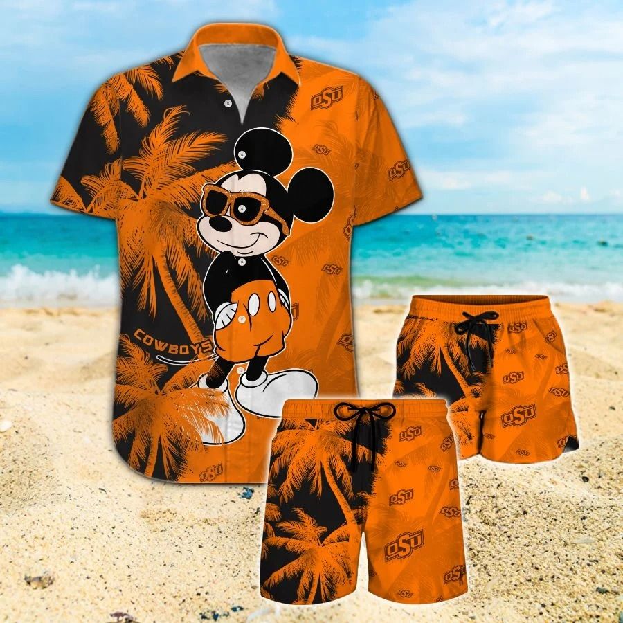 Buy Mickey Mouse Oklahoma State Cowboys Hawaiian Shirt And Beach Short ...