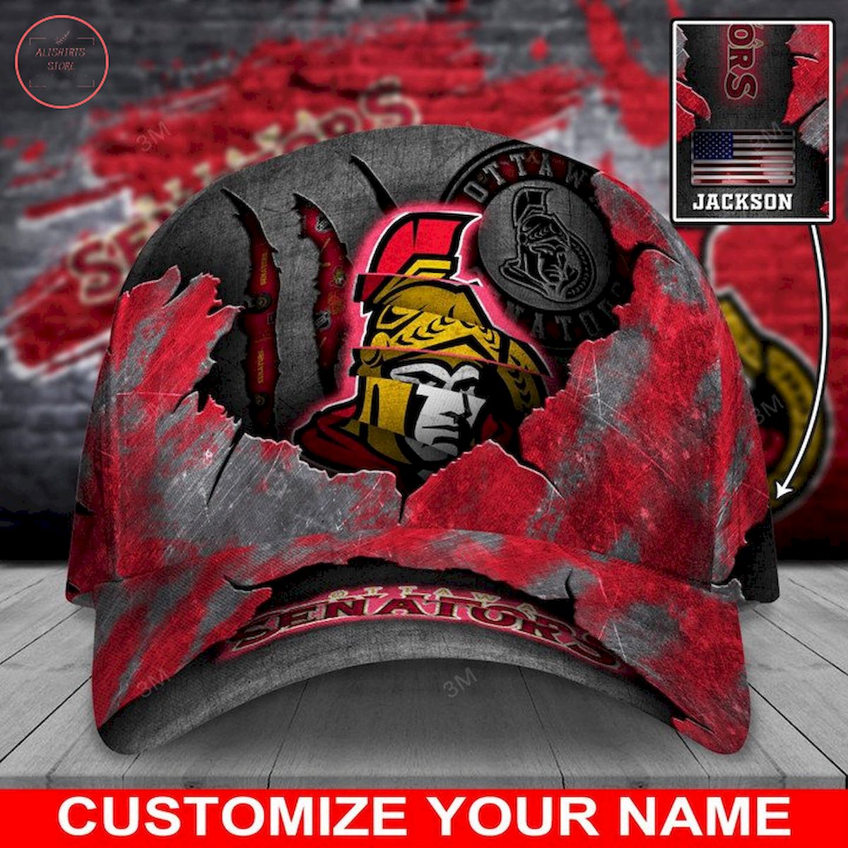 Buy NHL Ottawa Senators Personalized Hat Cap Meteew