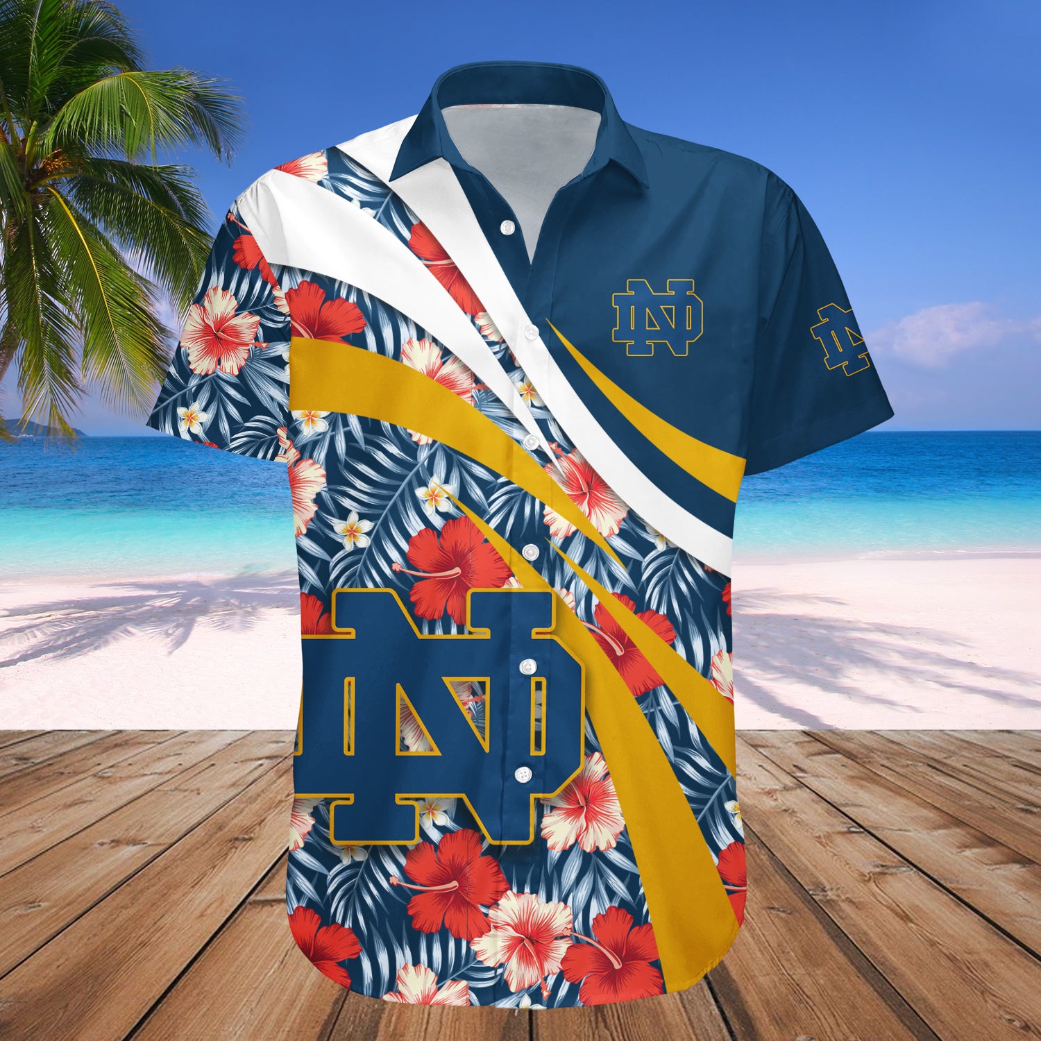 Buy Notre Dame Fighting Irish Hawaii Shirt Hibiscus Sport Style – NCAA ...