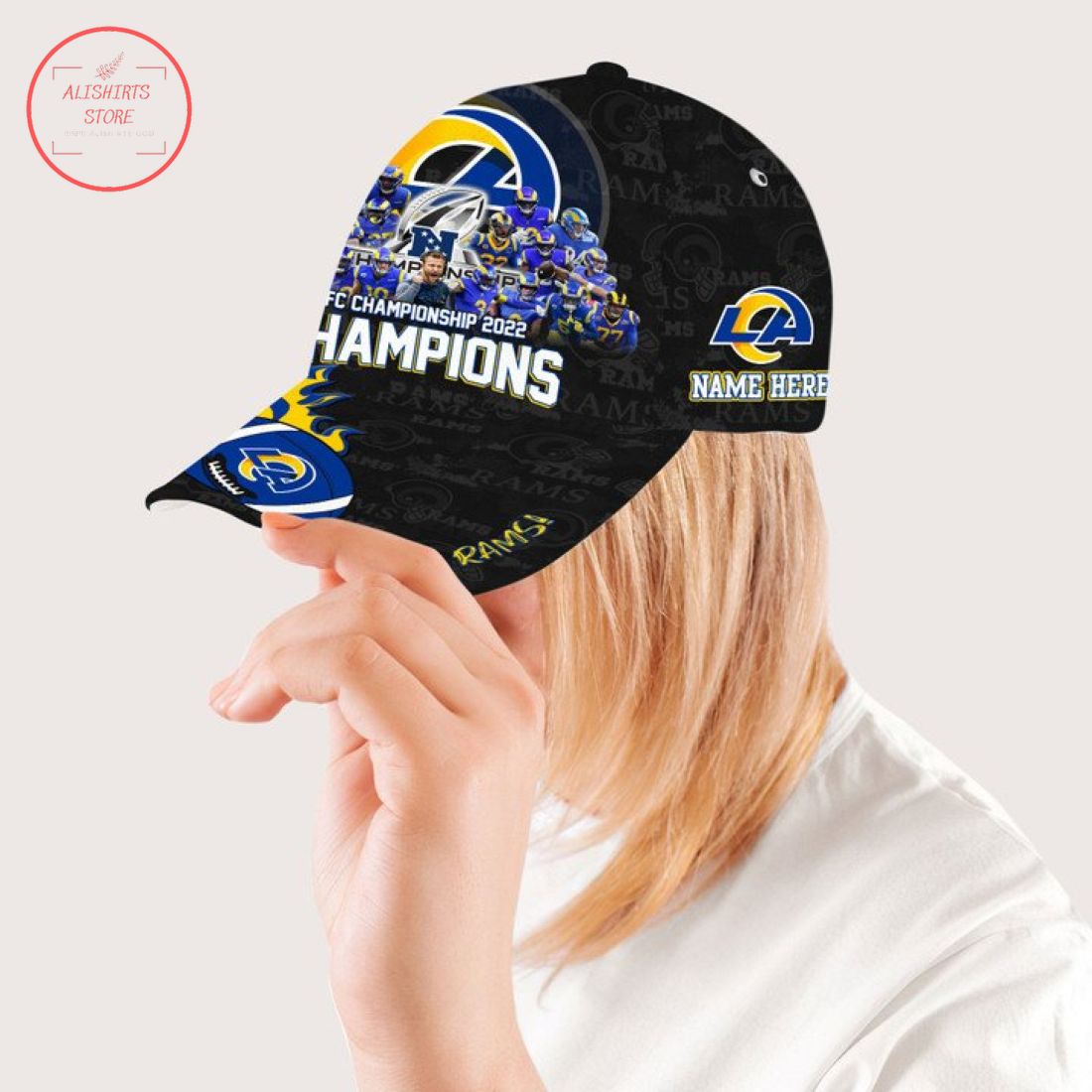 New] Personalized Los Angeles Rams NFC Championship 2022 Hat Cap