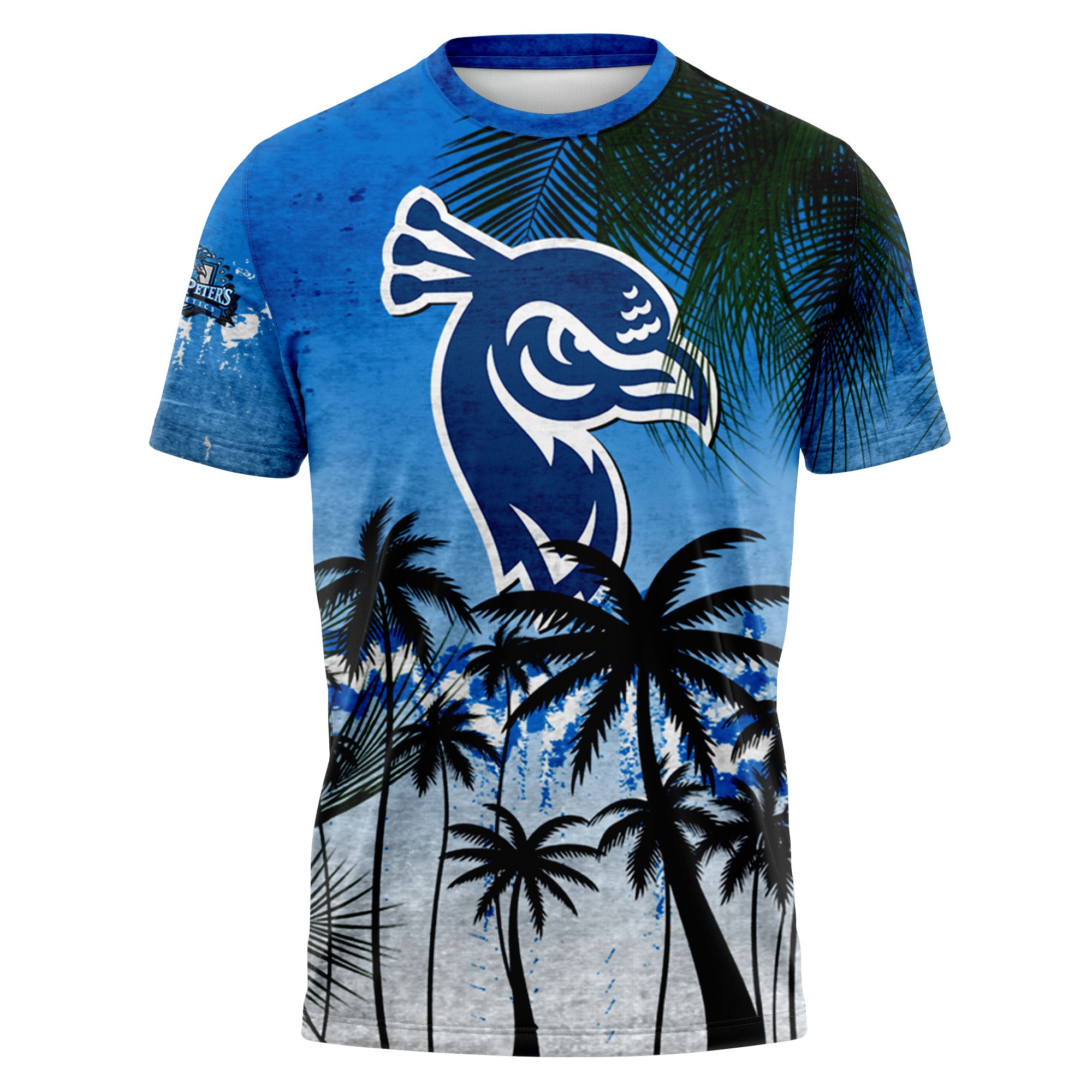 Buy Saint Peters Peacocks T-shirt Coconut Tree Tropical Grunge - NCAA ...