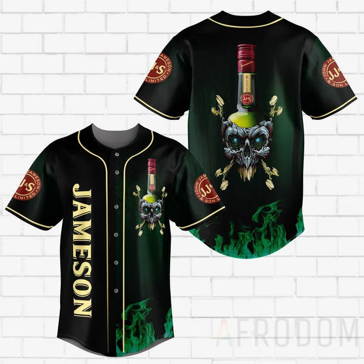 Buy Skull With Jameson Baseball Jersey – Meteew