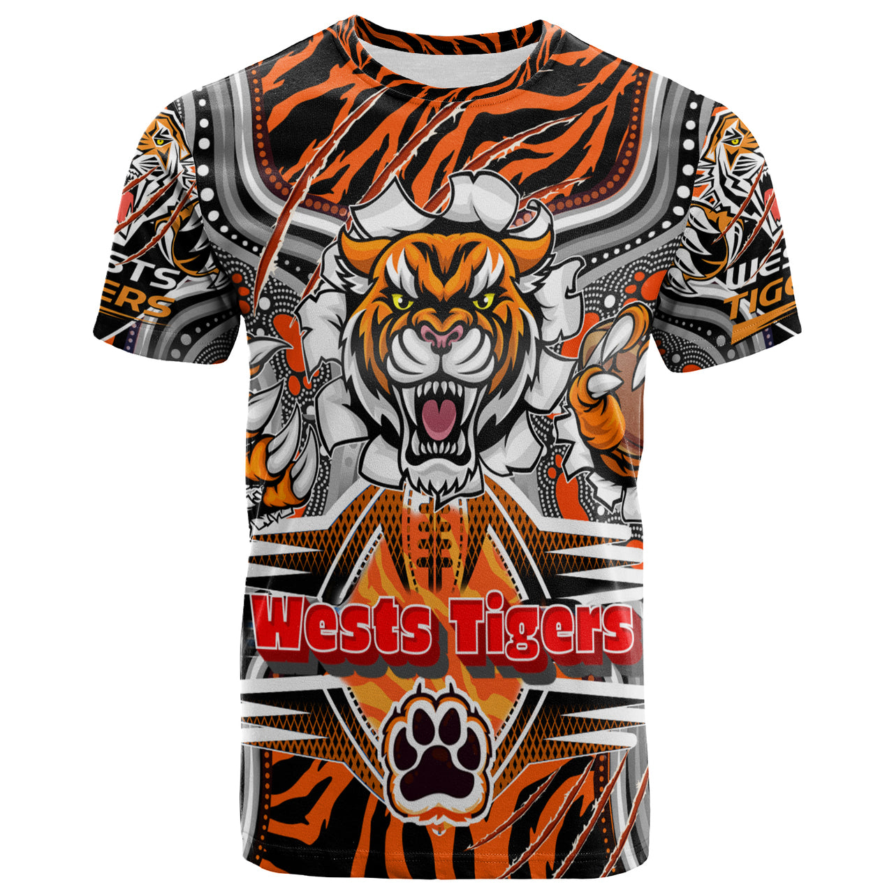 Buy Tigers Rugby Custom Aboriginal T-Shirt - Super Indigenous Tigers ...