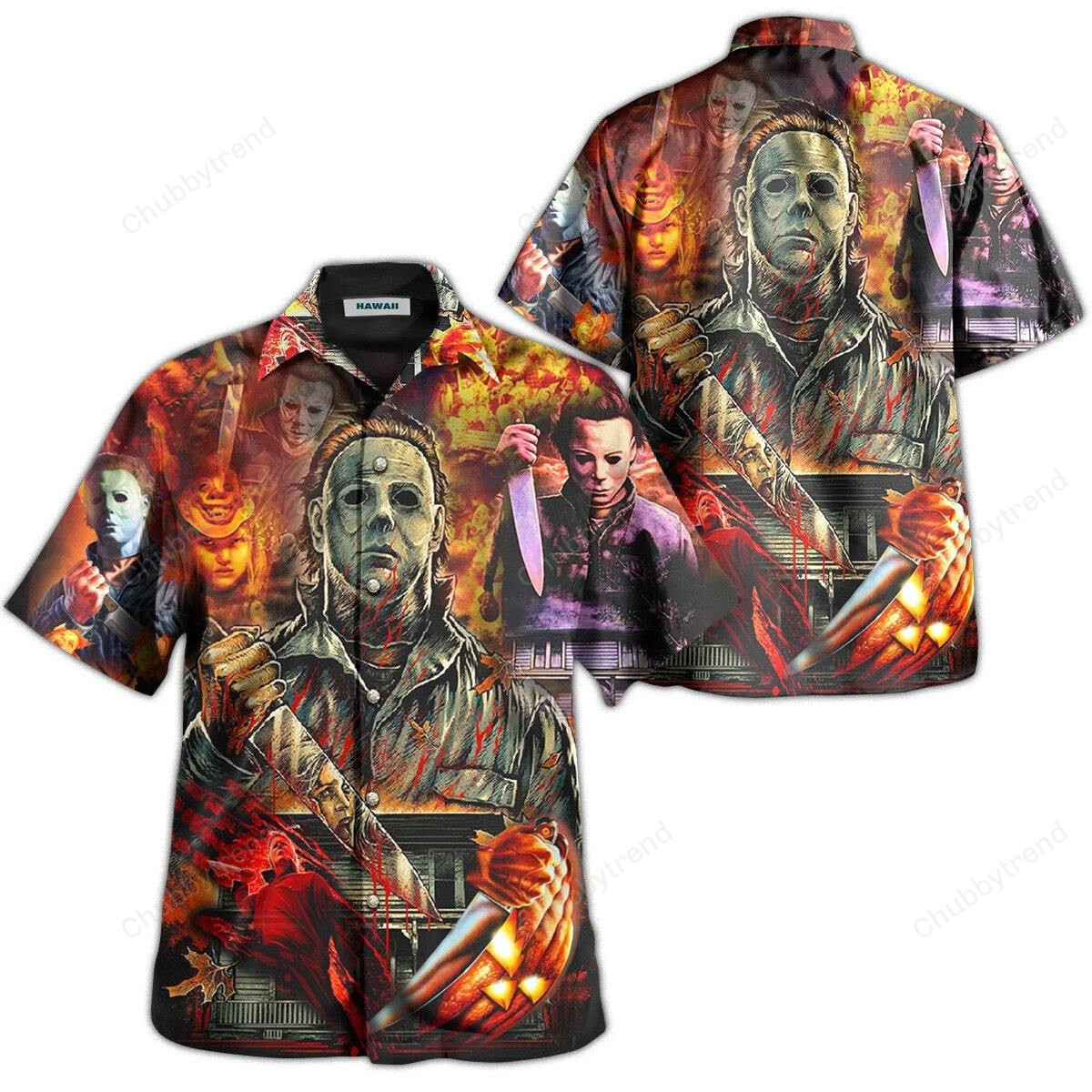 Buy Vintage Michael Myers Hawaiian Shirt – Meteew