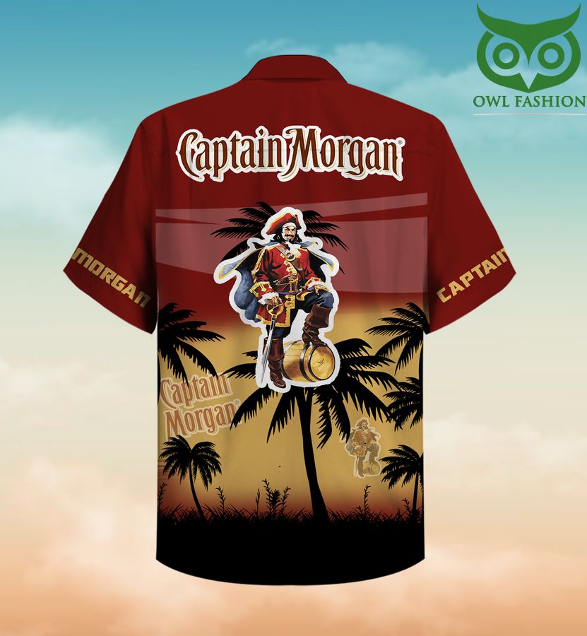 Captain Morgan Drink sea palm Hawaiian Shirt – Meteew