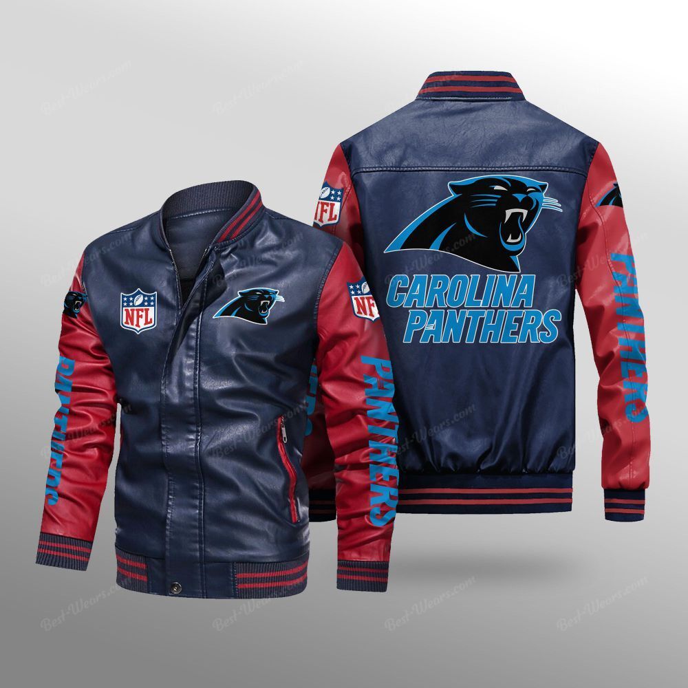 Carolina Panthers MTE0525 Leather B.0.m.ber Jacket 2D – Meteew