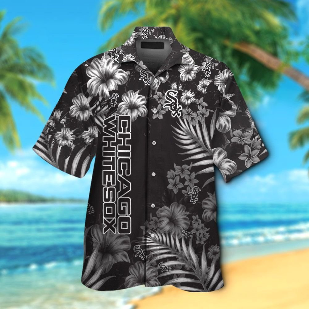 Chicago White Sox Short Sleeve Button Up Tropical Aloha Hawaiian Shirts