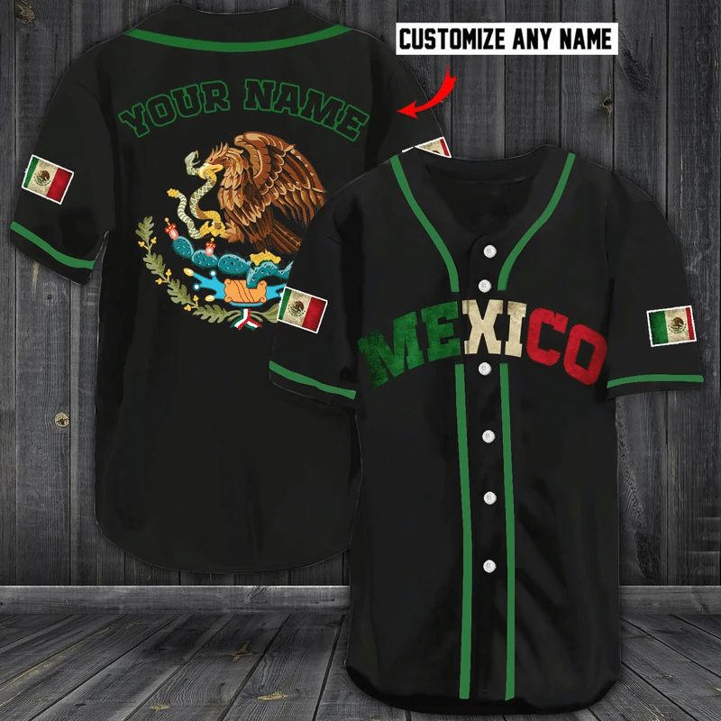 Custom Mexico Eagle 222 Gift For Lover Baseball Jersey – Meteew