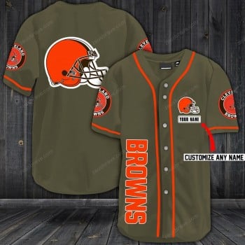 Custom Name NFL Cleveland Browns Baseball Jersey For Fans - Meteew