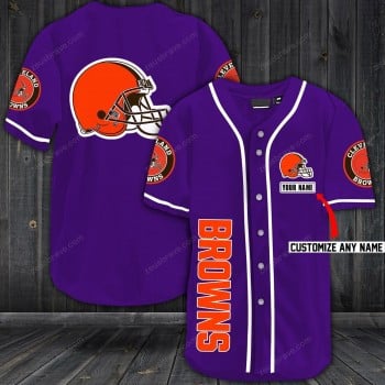 Custom Name NFL Cleveland Browns Baseball Jersey For Fans - Meteew