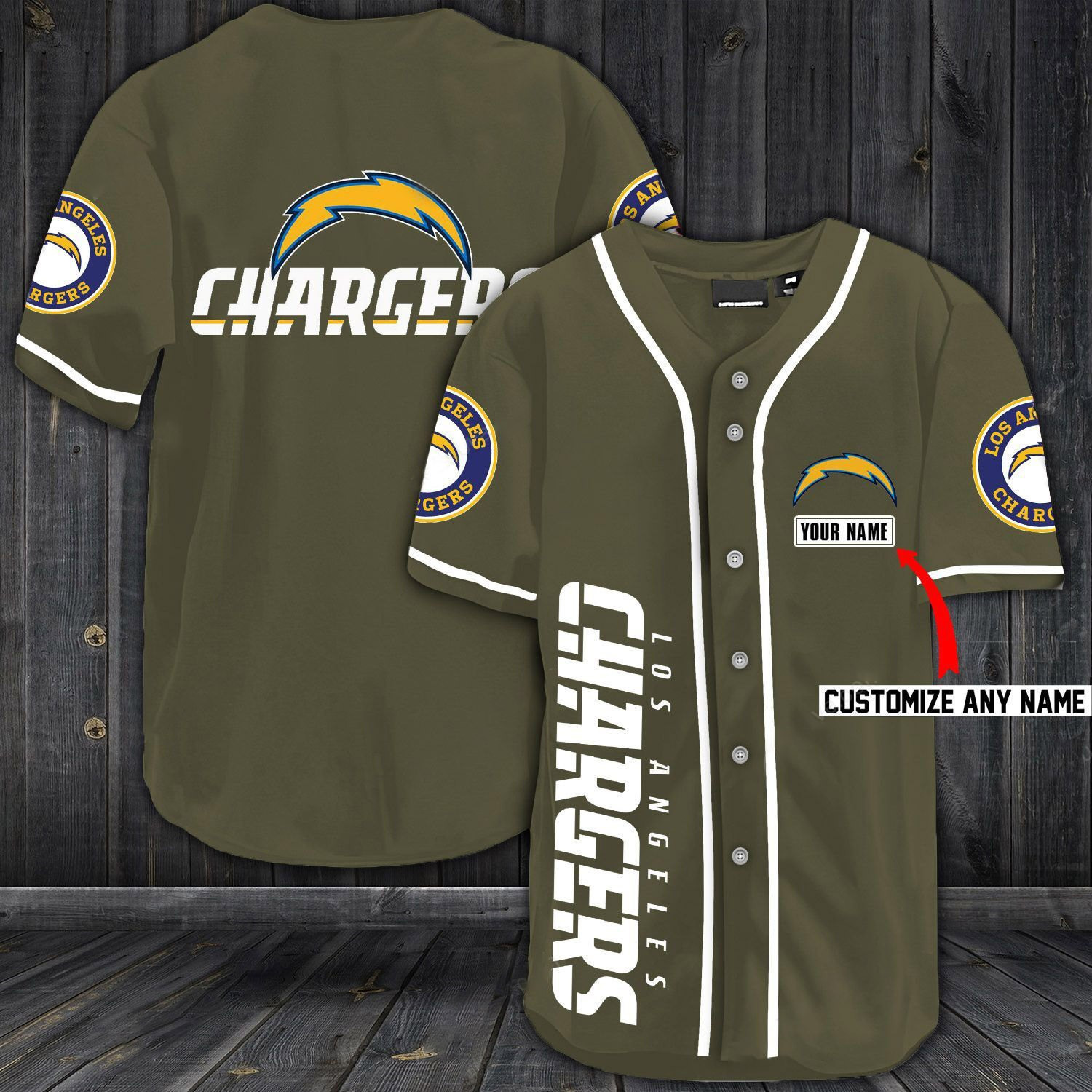 Custom Name NFL Los Angeles Chargers Baseball Jersey For Fans – Meteew