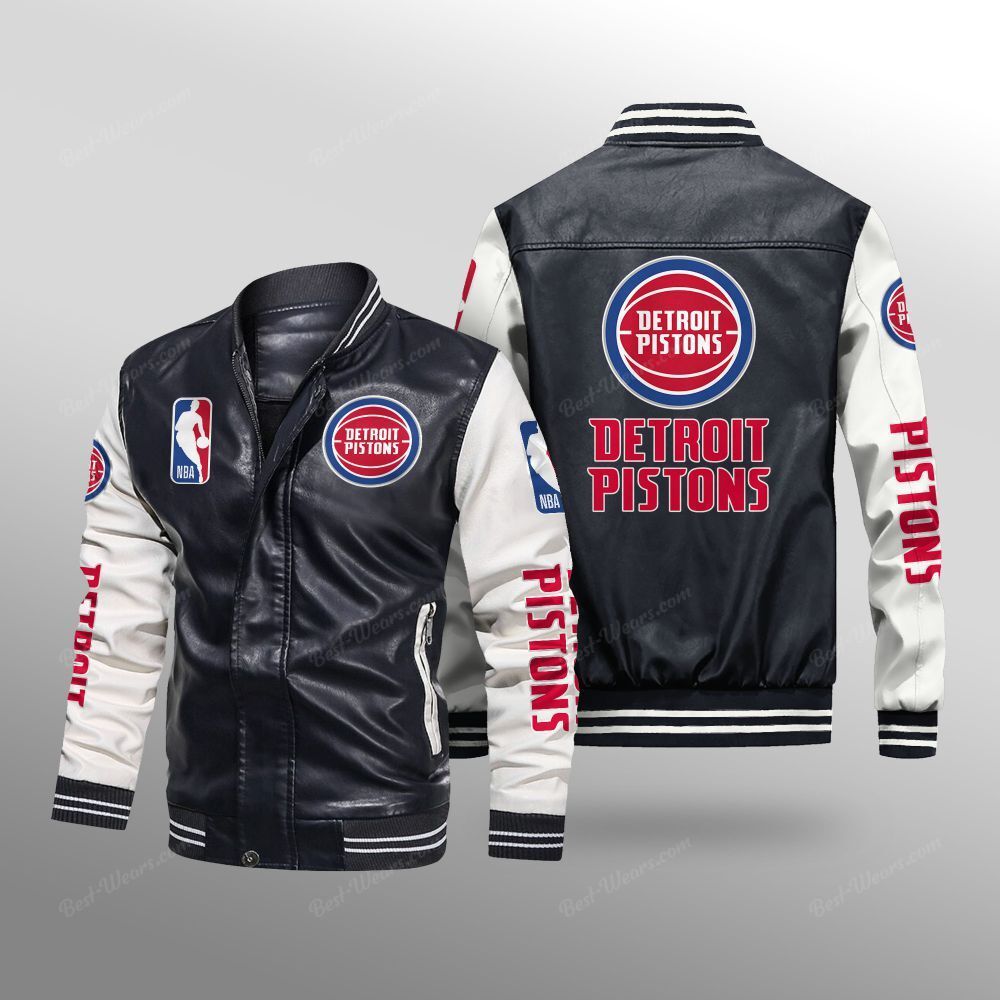 Detroit Pistons 2DE0904 NBA Leather B.0.m-ber Jacket – Meteew
