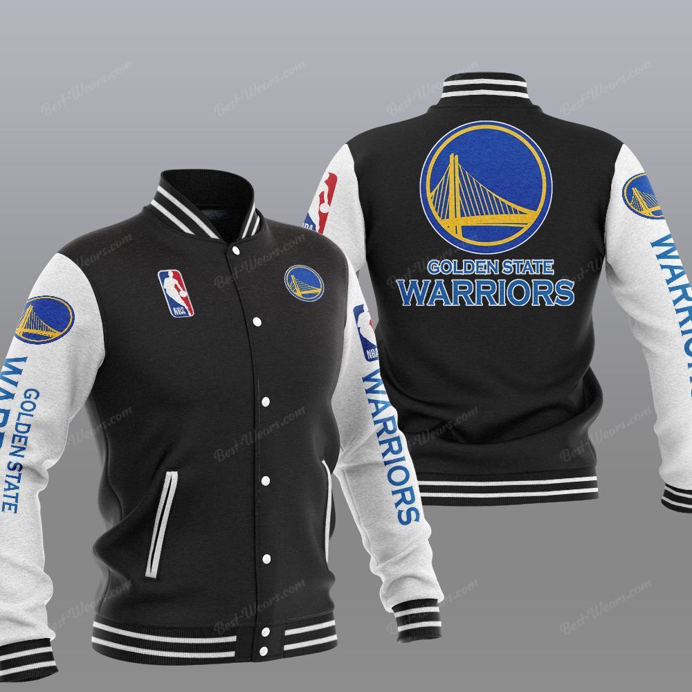 Golden State Warriors 2DE1006 NBA Hooded Varsity Jacket Fleece Jacket ...