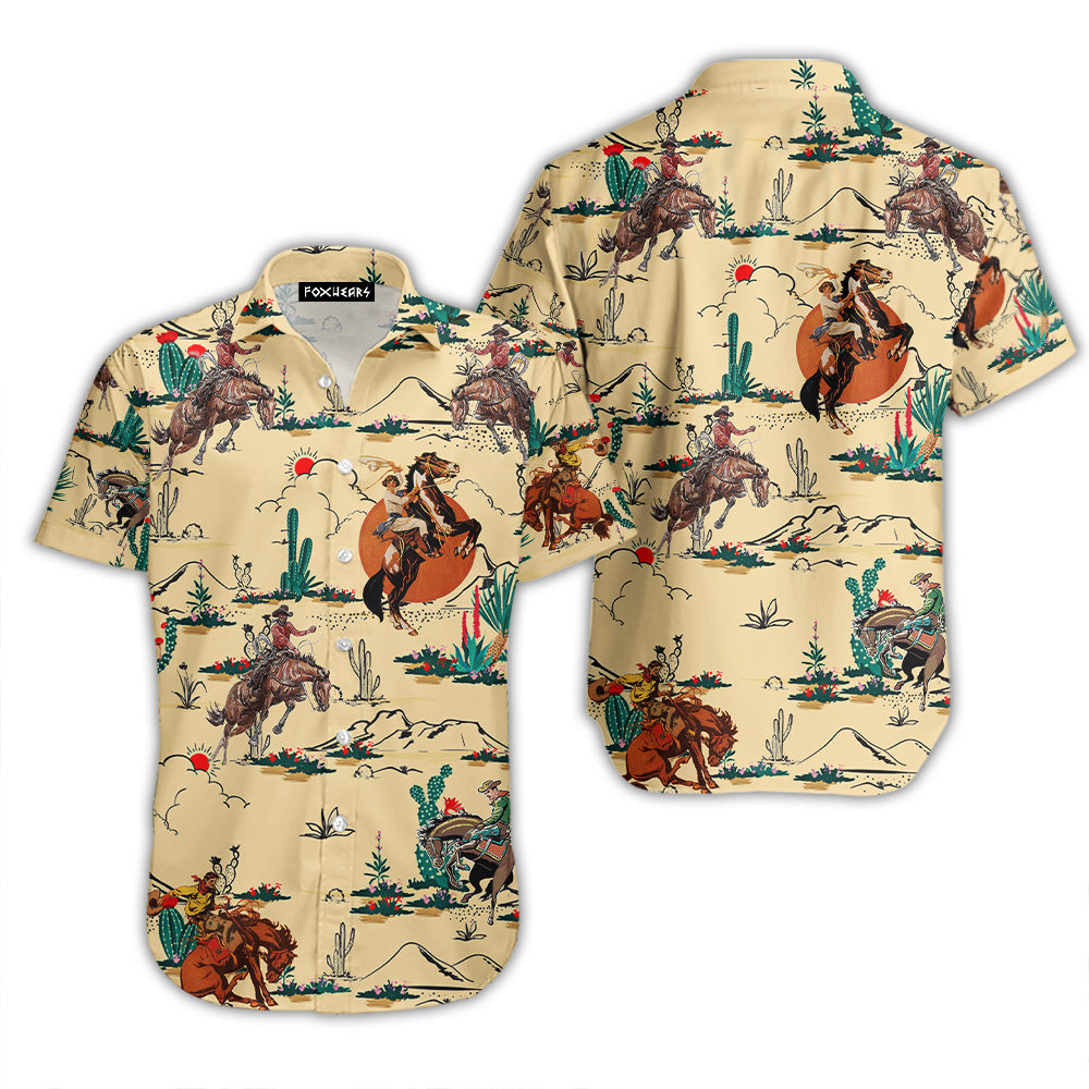 Horse Cowboy Hawaiian Shirt For Men & Women HW1650 - Meteew