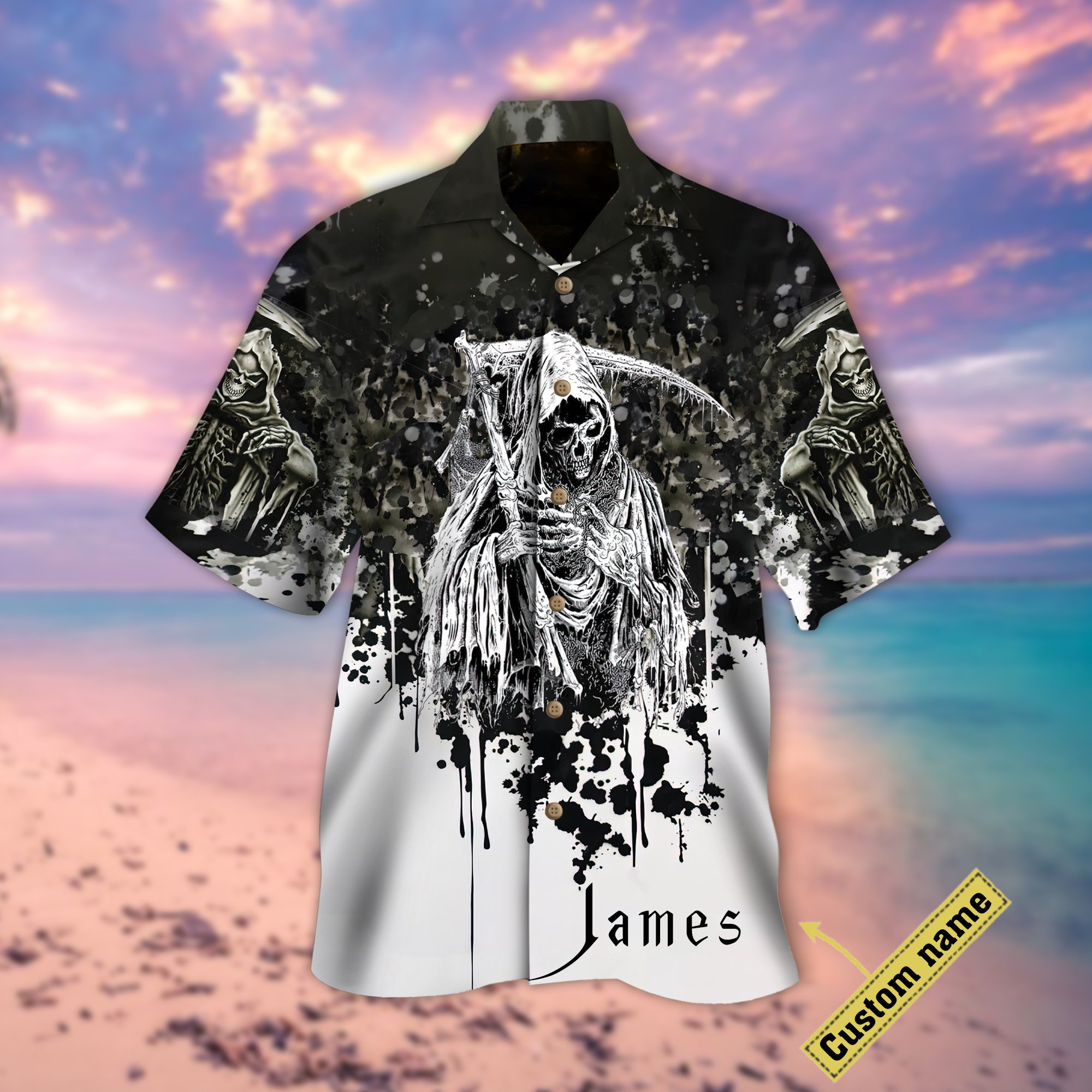 Ink Skull Custom Hawaiian Shirt MTE2022 – Meteew