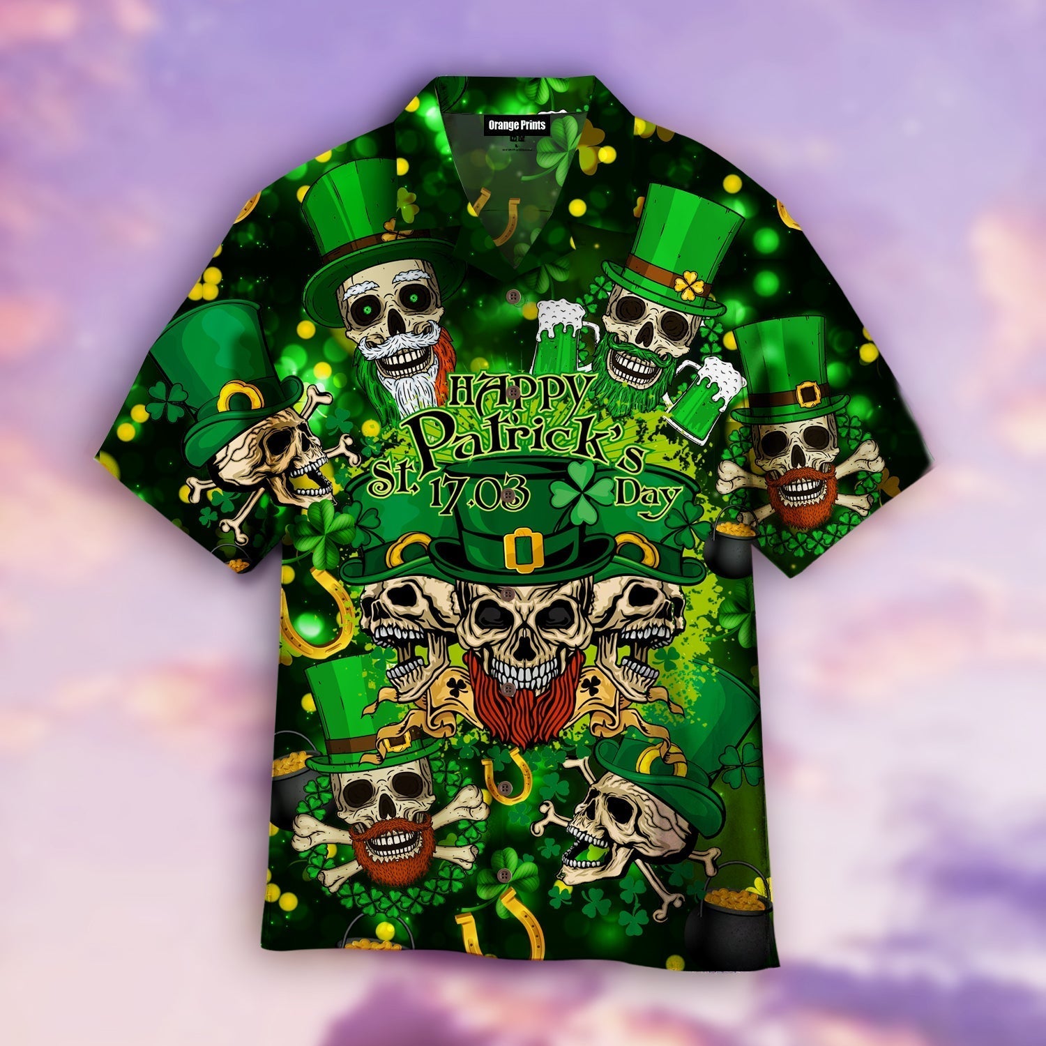 Irish Love Skull Happy Patrick Day Hawaiian Shirt For Men & Women ...