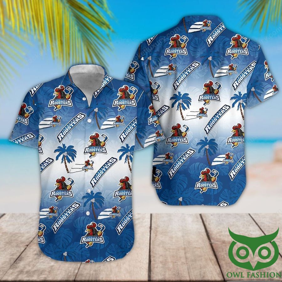 Iserlohn Roosters Blue Gradient Hawaiian Shirt - Meteew