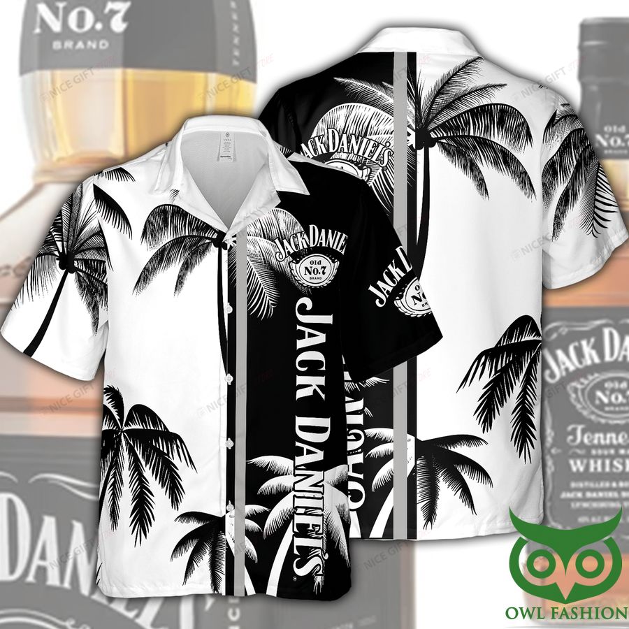 Jack Daniel’s Black and White Coconut Hawaiian Shirt – Meteew