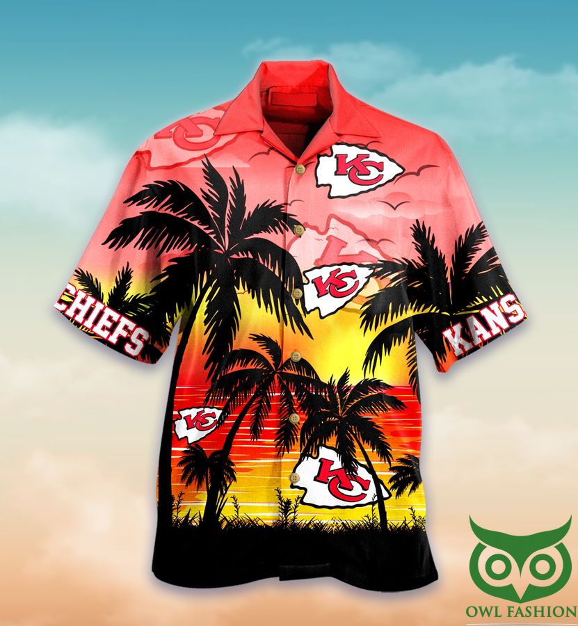 Kansas City Chiefs NFL Palm Sunset Hawaiian Shirt – Meteew