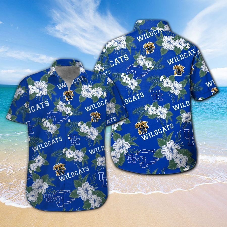Kentucky Wildcats Short Sleeve Button Up Tropical Aloha Hawaiian Shirts ...