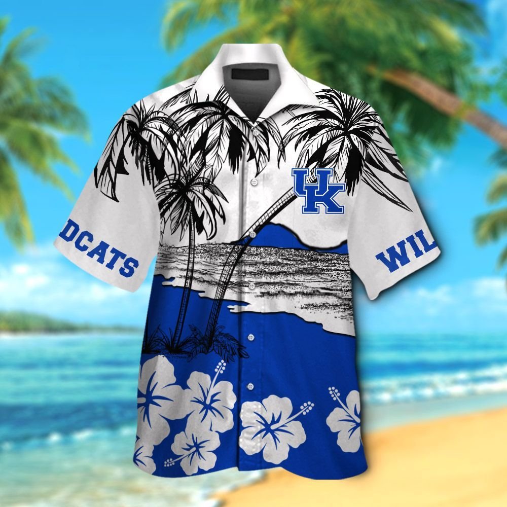 Kentucky Wildcats Short Sleeve Button Up Tropical Aloha Hawaiian Shirts ...