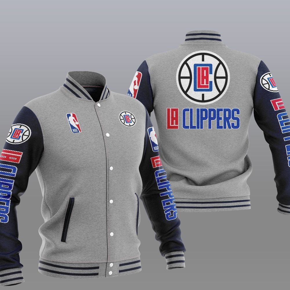 Los Angeles Clippers 2DE1306 NBA Hooded Varsity Jacket Fleece Jacket ...