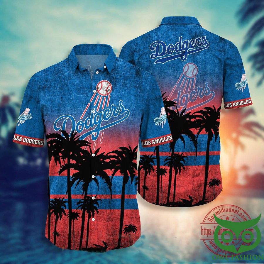 Los Angeles Dodgers Vintage Beach Sunset Hawaiian Shirt - Meteew